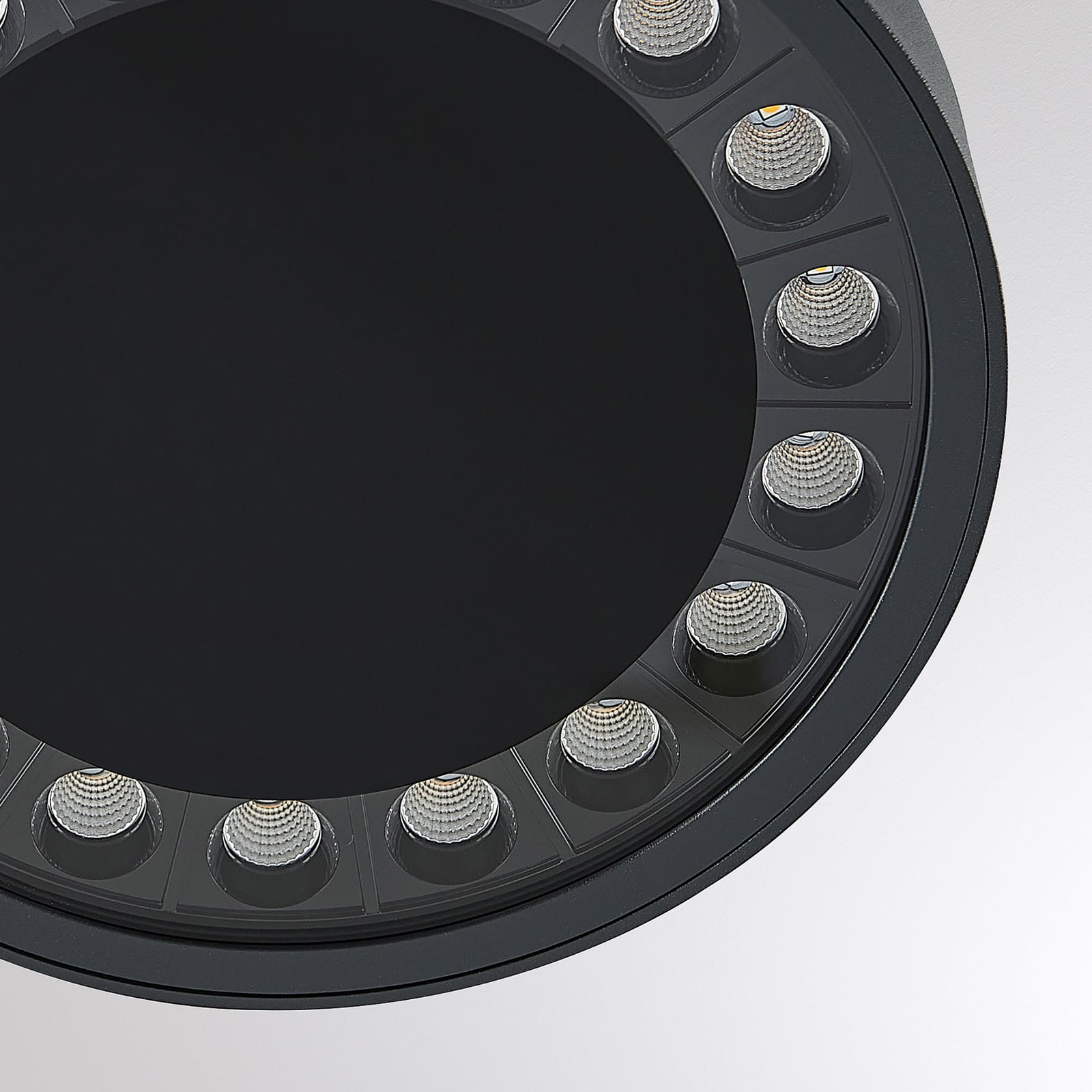 LED utetaklampe Nona dimbar antrasitt Ø18,2 cm lysbilde