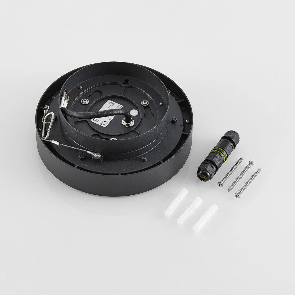 LED utetaklampe Nona dimbar antrasitt Ø18,2 cm installasjon