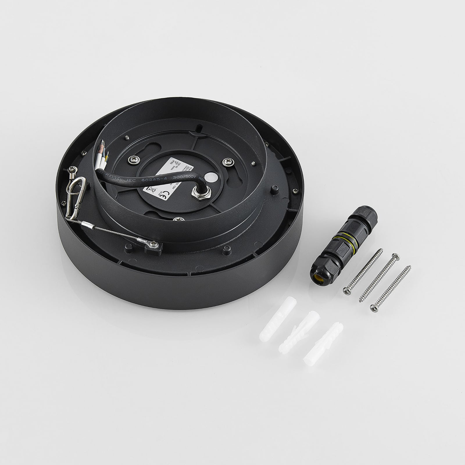 LED utetaklampe Nona dimbar antrasitt Ø18,2 cm installasjon