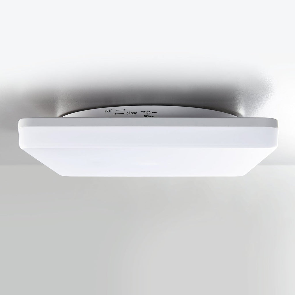LED utetaklampe Pronto kvadratisk hvit bakside