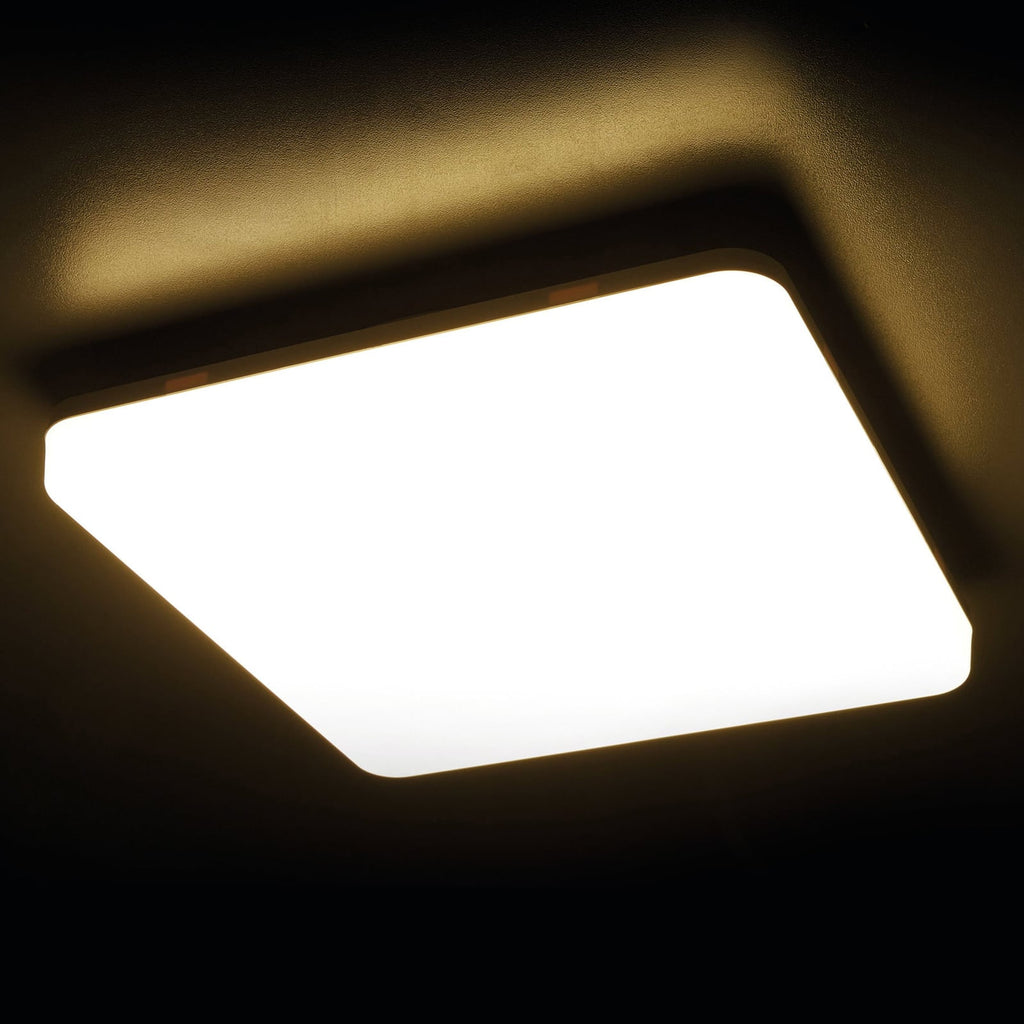 Detaljbilde av LED utetaklampe Pronto kvadratisk hvit