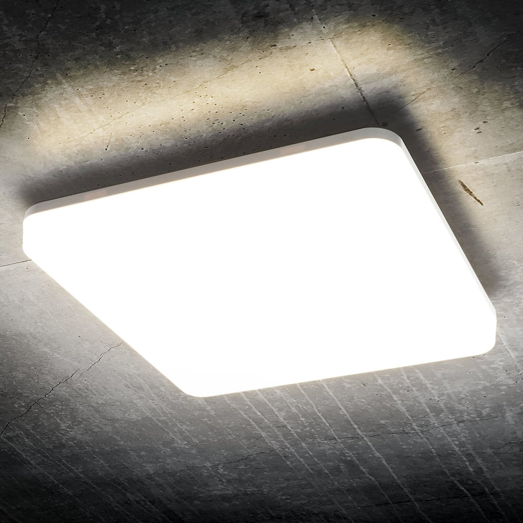 LED utetaklampe Pronto kvadratisk hvit forfra