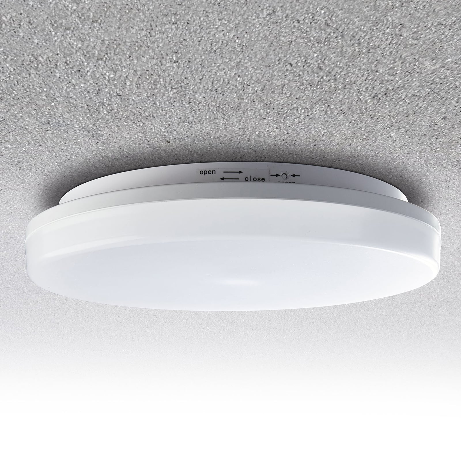 LED utetaklampe Pronto rund hvit Ø33 cm bakside