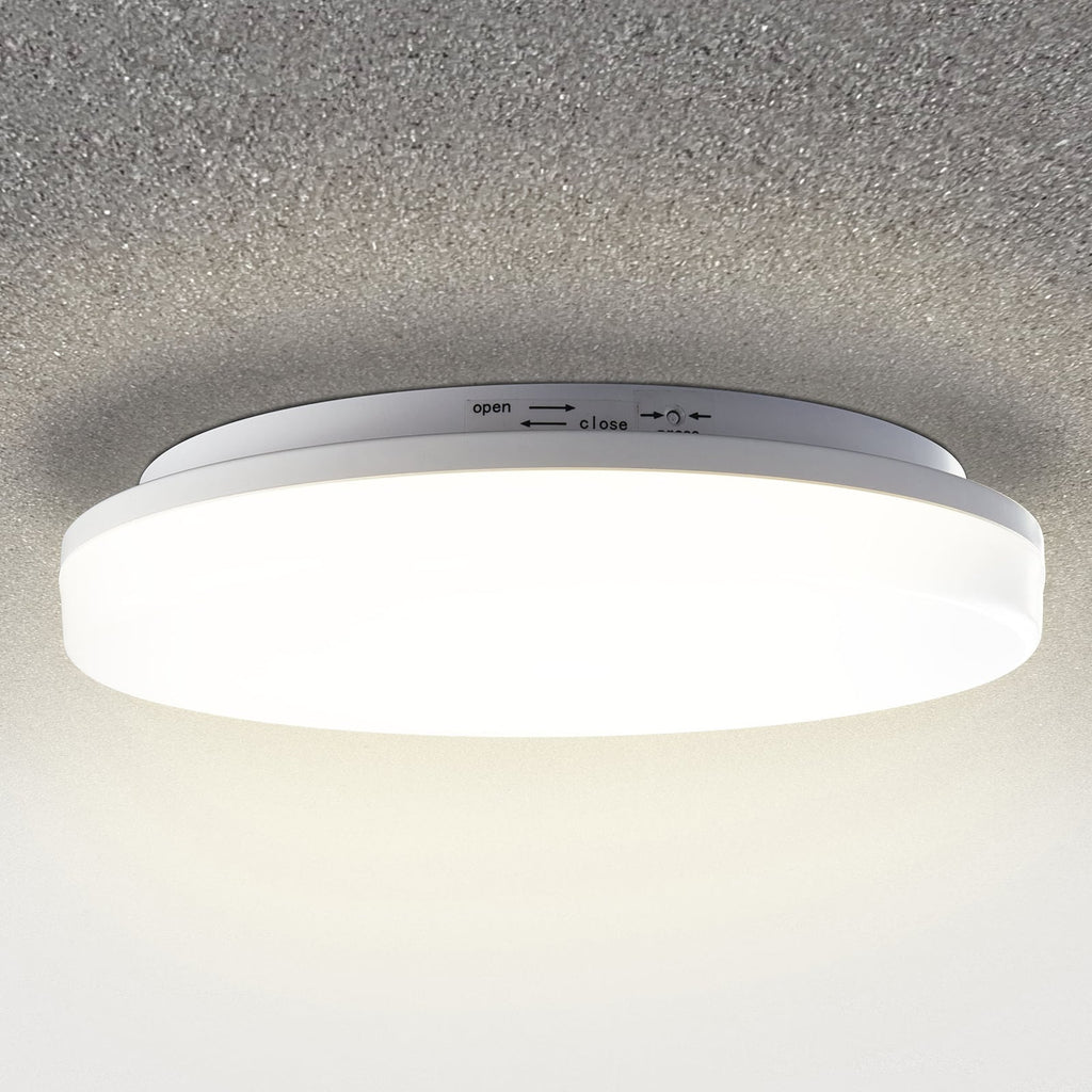 LED utetaklampe Pronto rund hvit Ø33 cm front