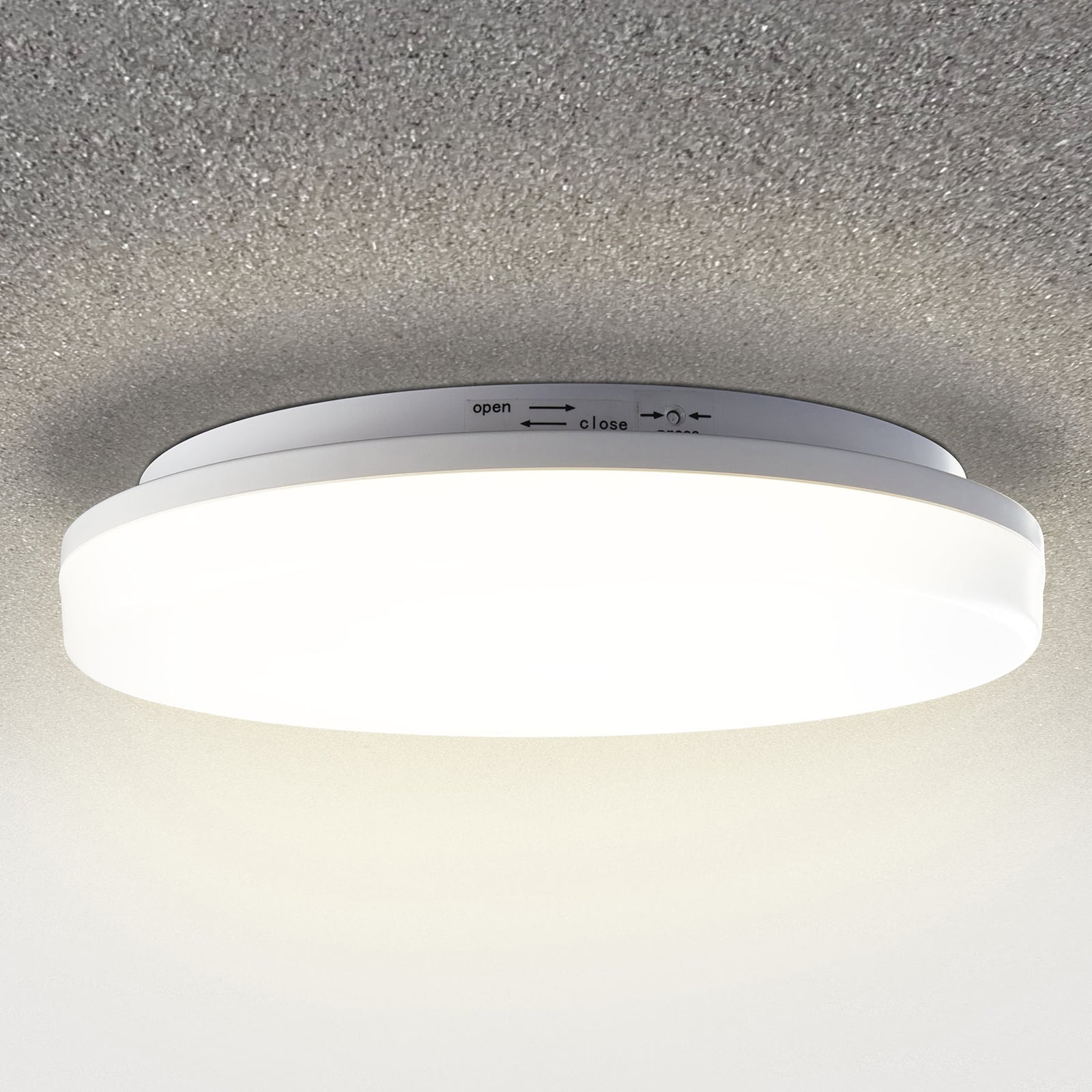 LED utetaklampe Pronto rund hvit Ø33 cm front