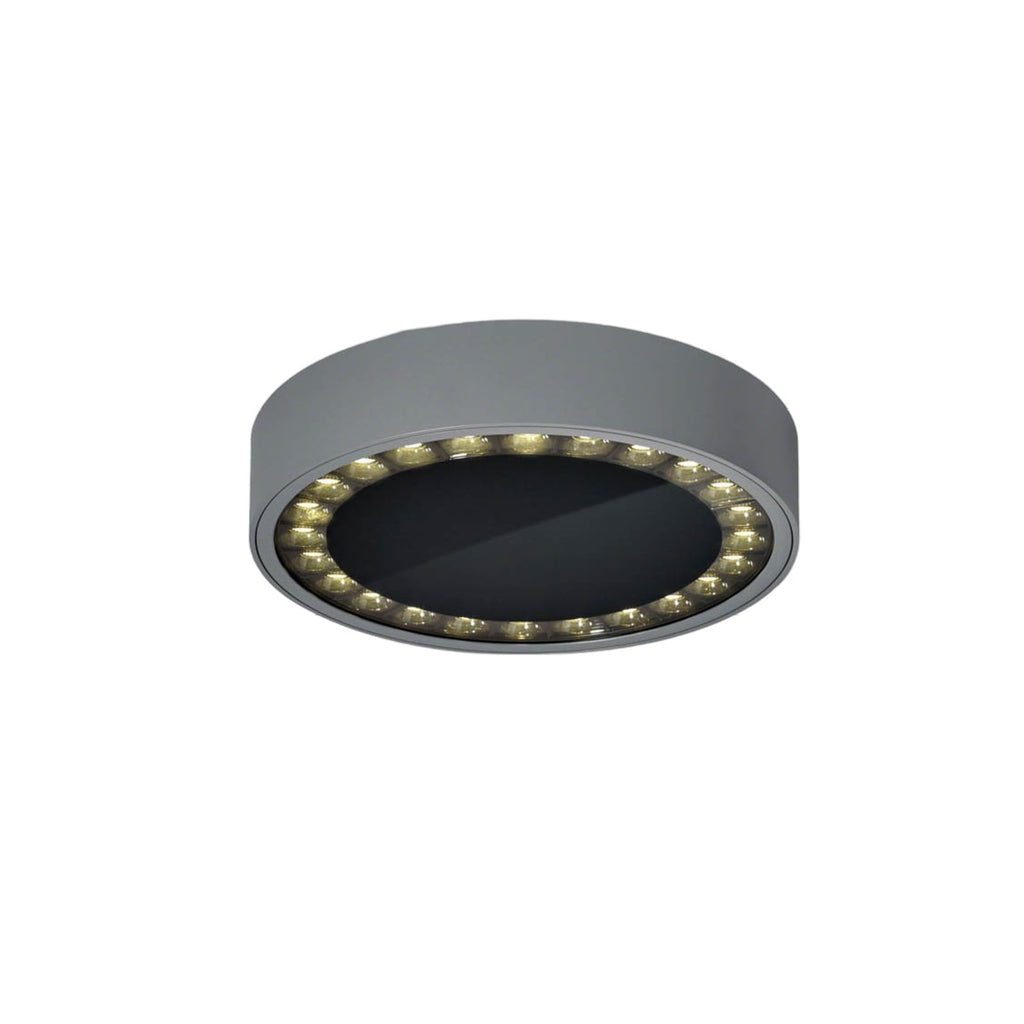 LED utetaklampe Say aluminium glass Ø23 cm grafitt forfra