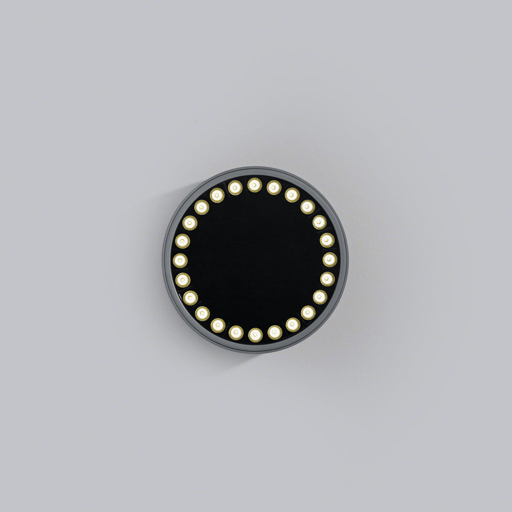 LED utetaklampe Say aluminium glass Ø23 cm grafitt nærbilde glass