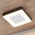 LED utetaklampe Sora kantet med bevegelsessensor IP54 forfra