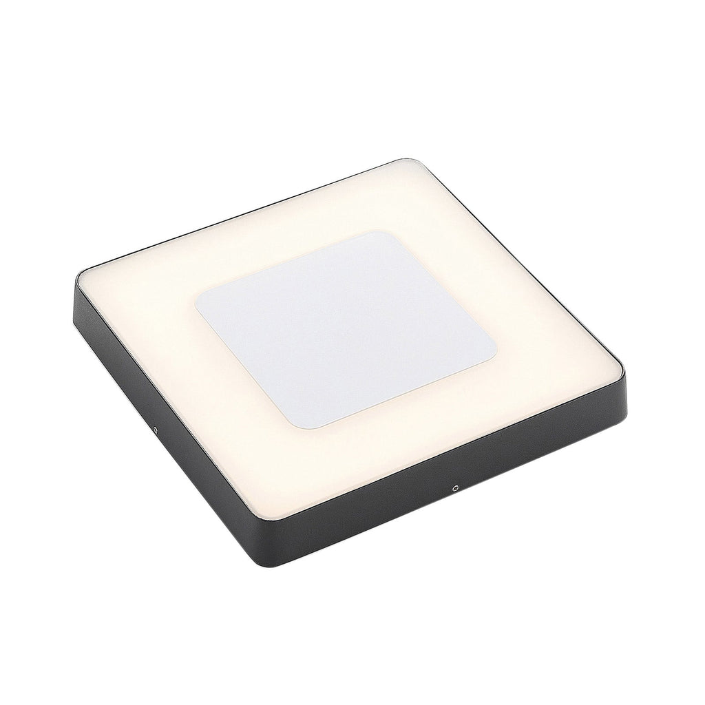 LED utetaklampe Sora kantet med bevegelsessensor IP54 detalj