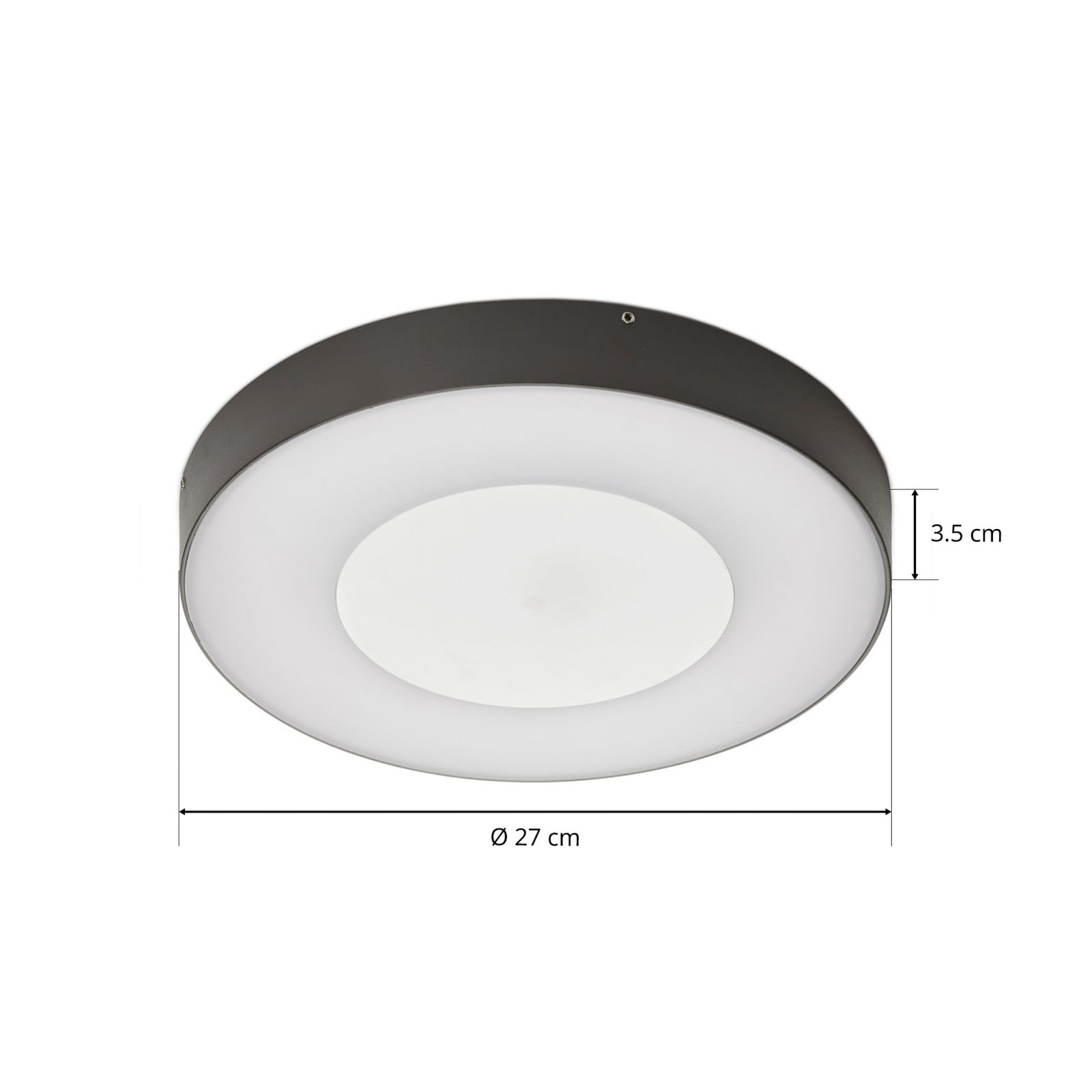LED utetaklampe Sora rund med bevegelsessensor installasjon