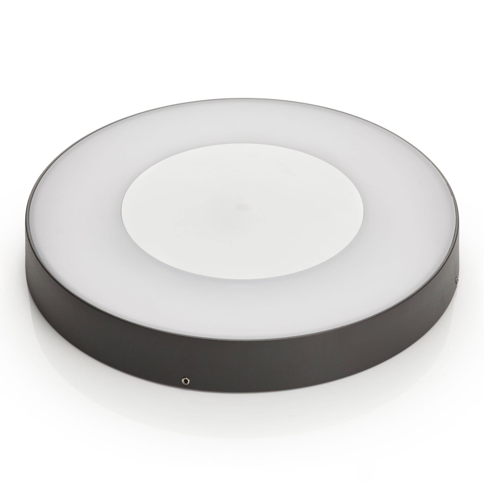 LED utetaklampe Sora rund med bevegelsessensor lysutslipp