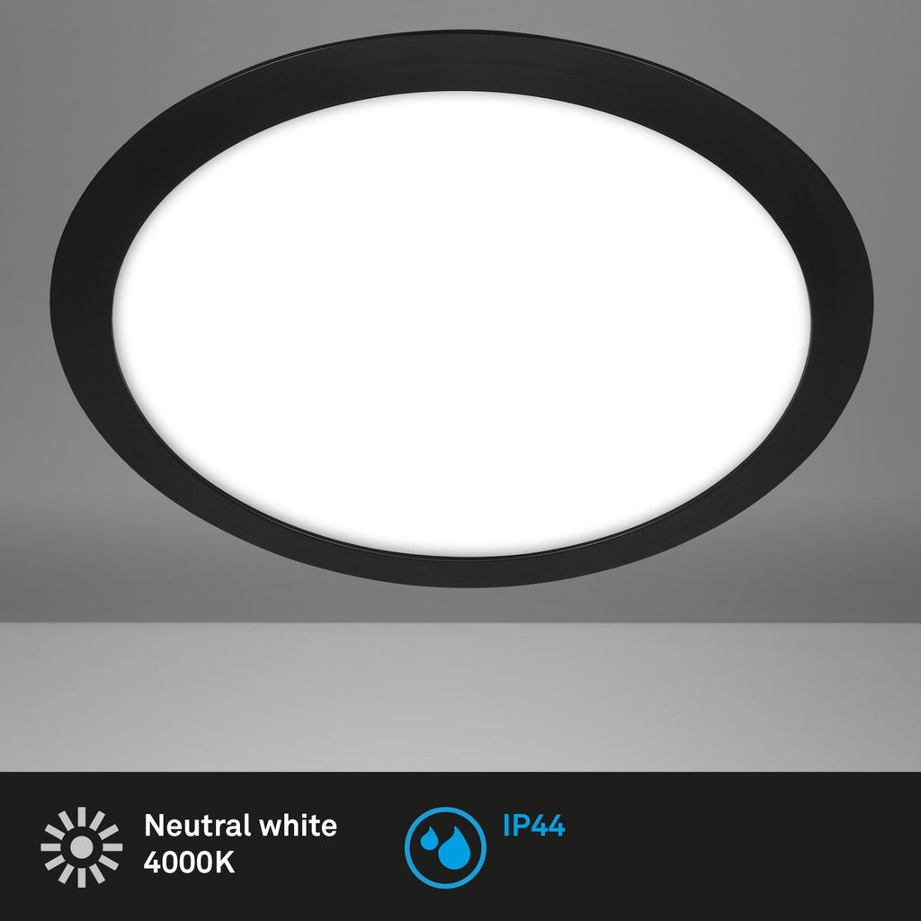 LED utetaklampe svart Ø31 cm IP44 12W 4000K Briloner nærbilde