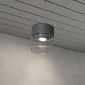 LED utetaklampe Varese glassylinder grå Ø11 cm IP54 for utendørsbruk