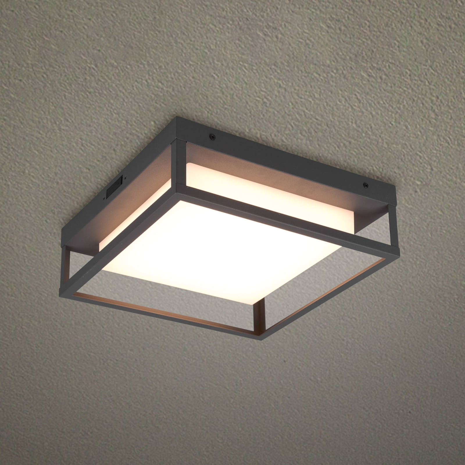 LED utetaklampe Witham antrasitt 30x30 cm CCT IP54 forfra
