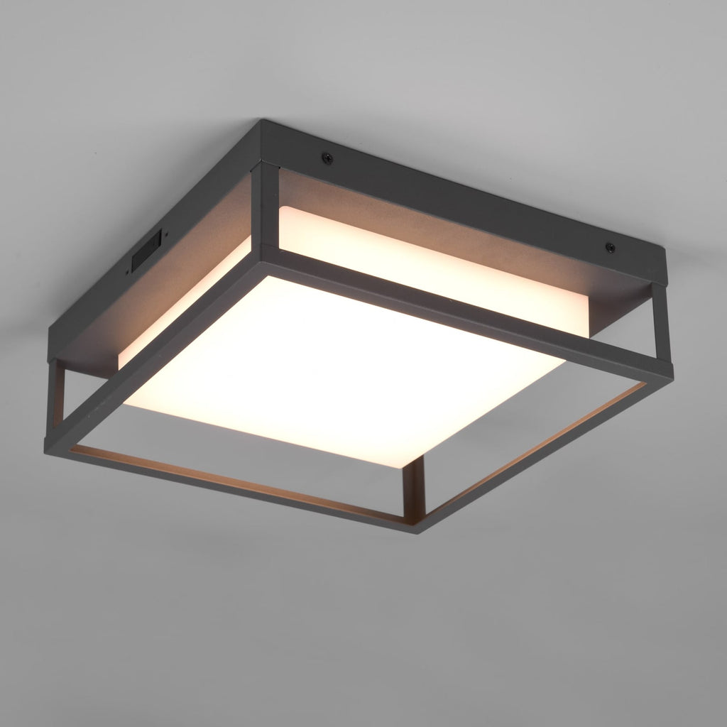 LED utetaklampe Witham antrasitt 30x30 cm CCT IP54 montert