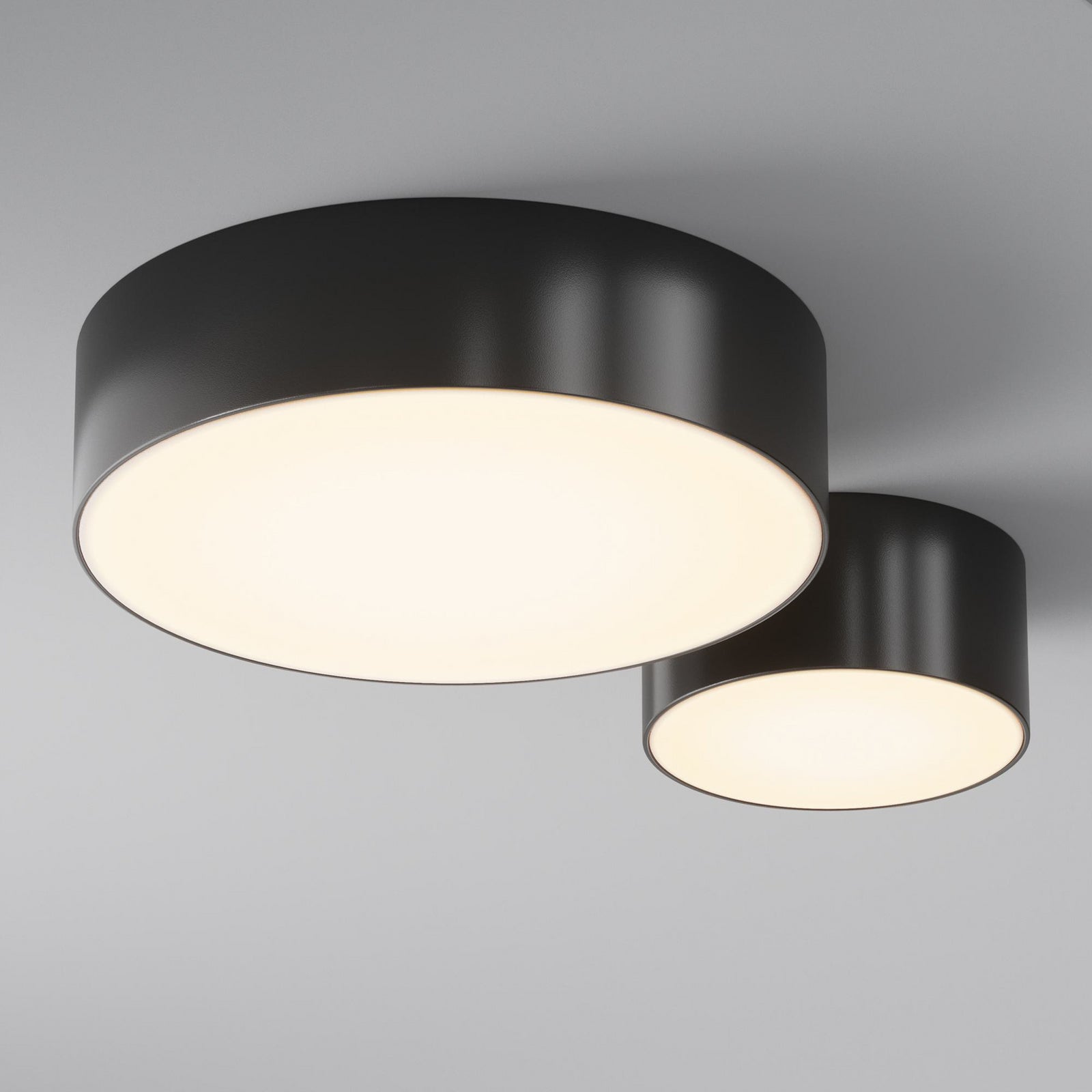 LED utetaklampe Zon svart bakside