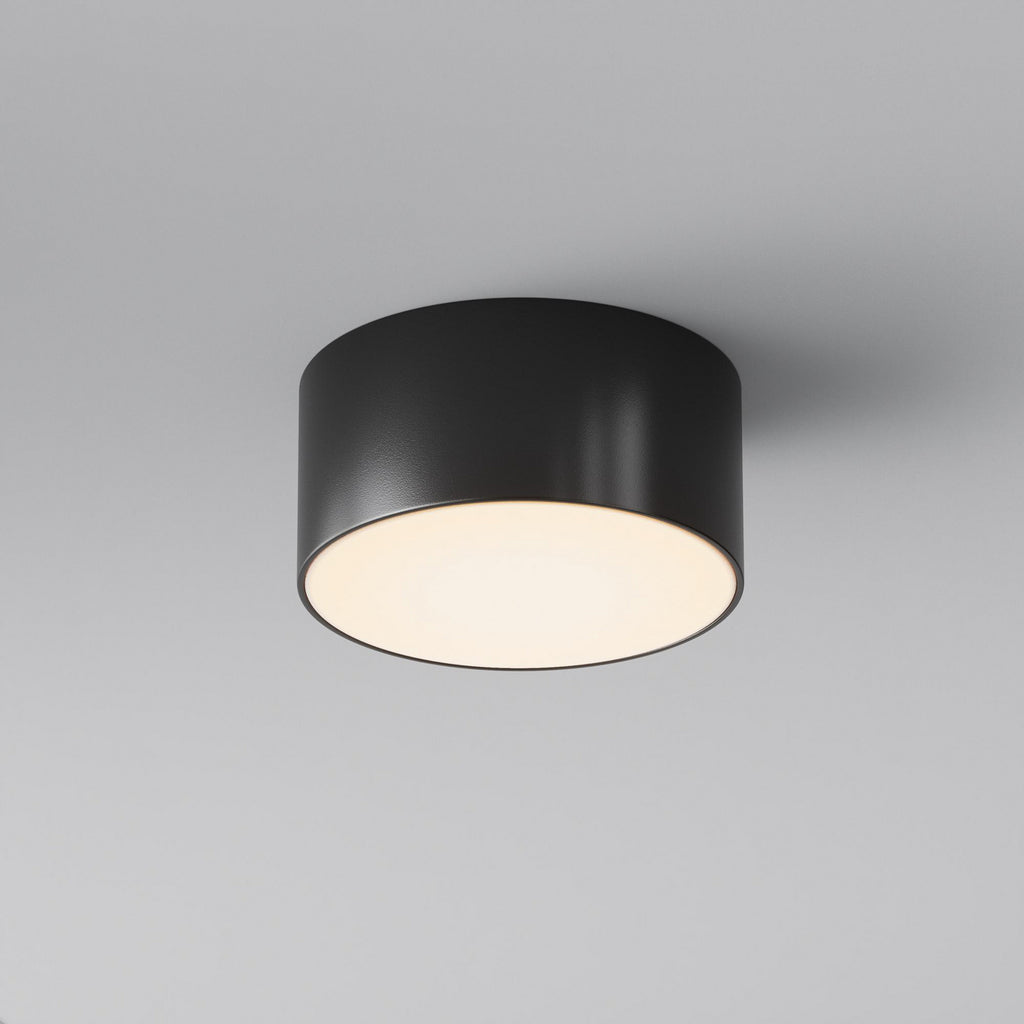Montert LED utetaklampe Zon svart utendørs
