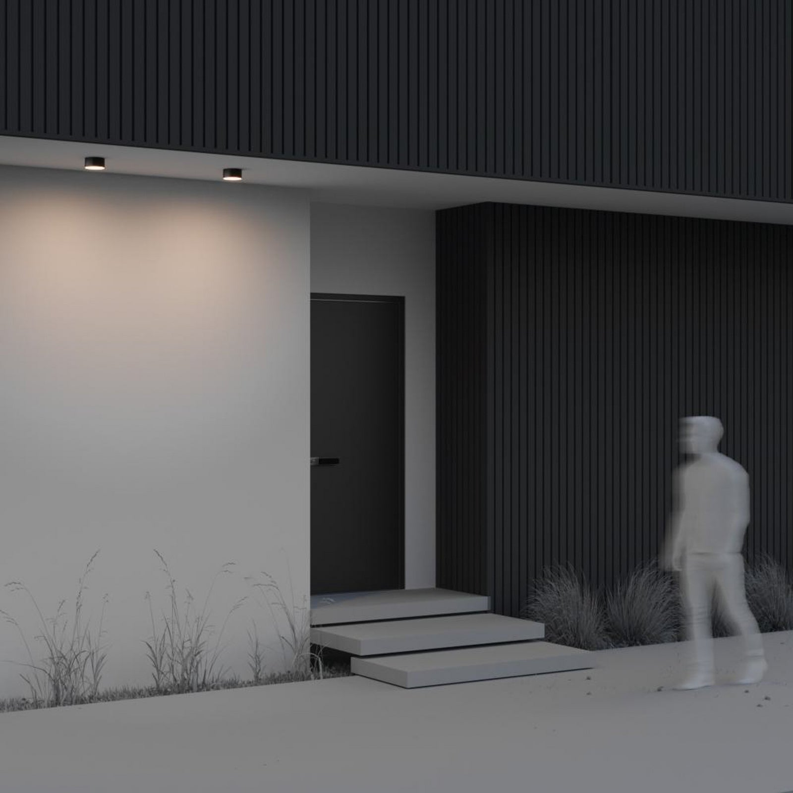 LED utetaklampe Zon svart lys i bruk