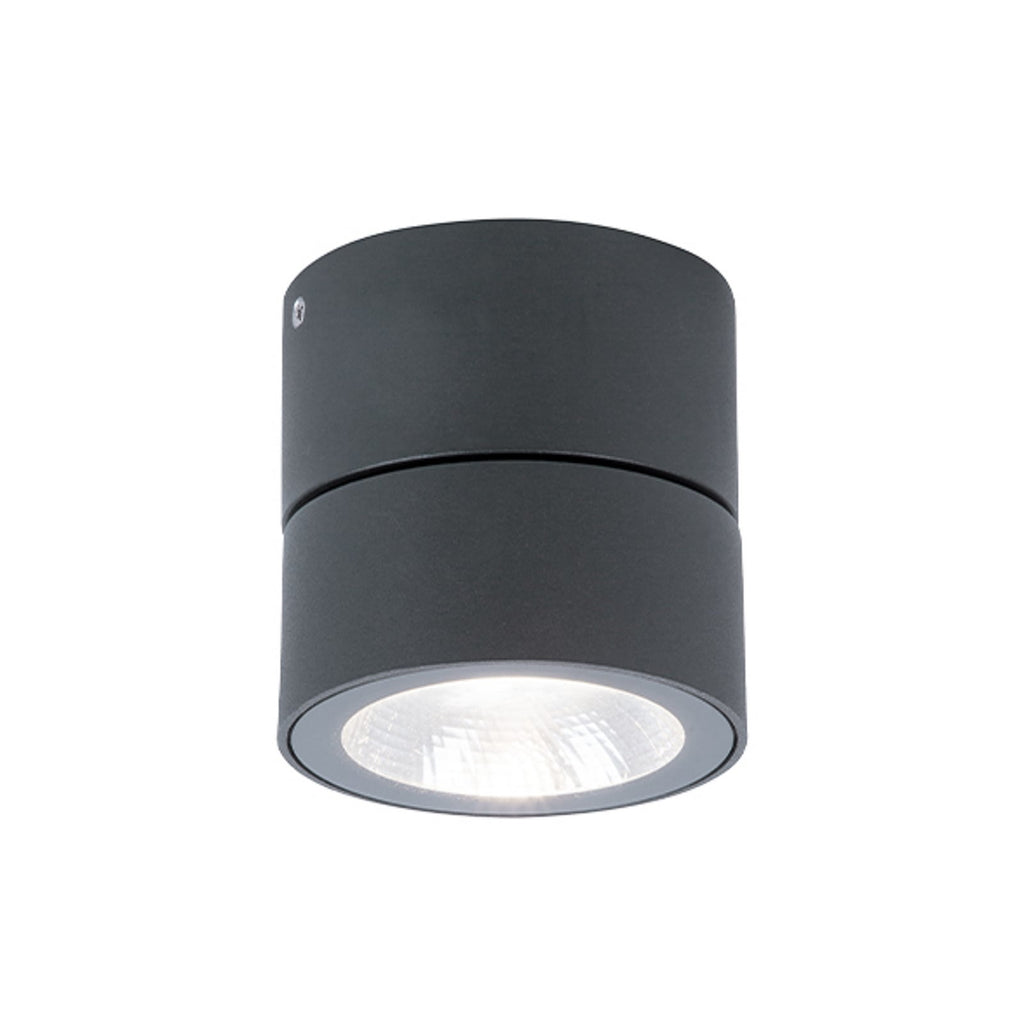 LED utetakspot Andria mørkegrå Ø9 cm 13W IP54 forfra