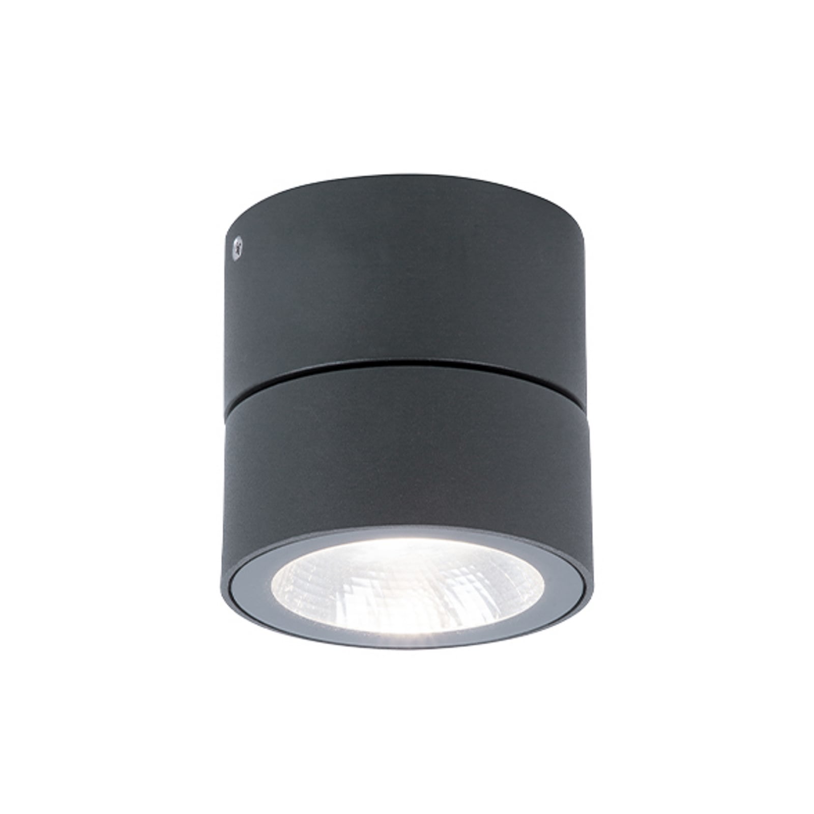 LED utetakspot Andria mørkegrå Ø9 cm 13W IP54 forfra