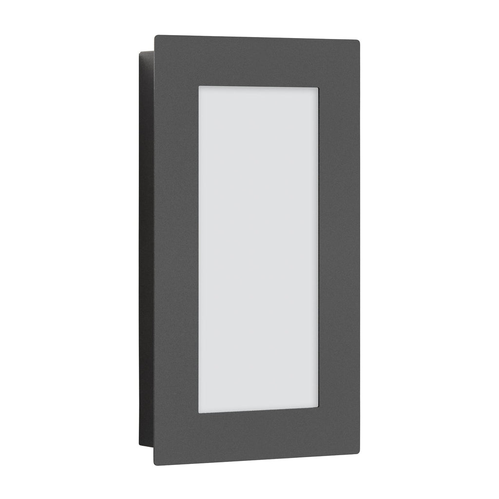 LED utevegglampe 3008 rustfritt stål grafitt IP44 montert