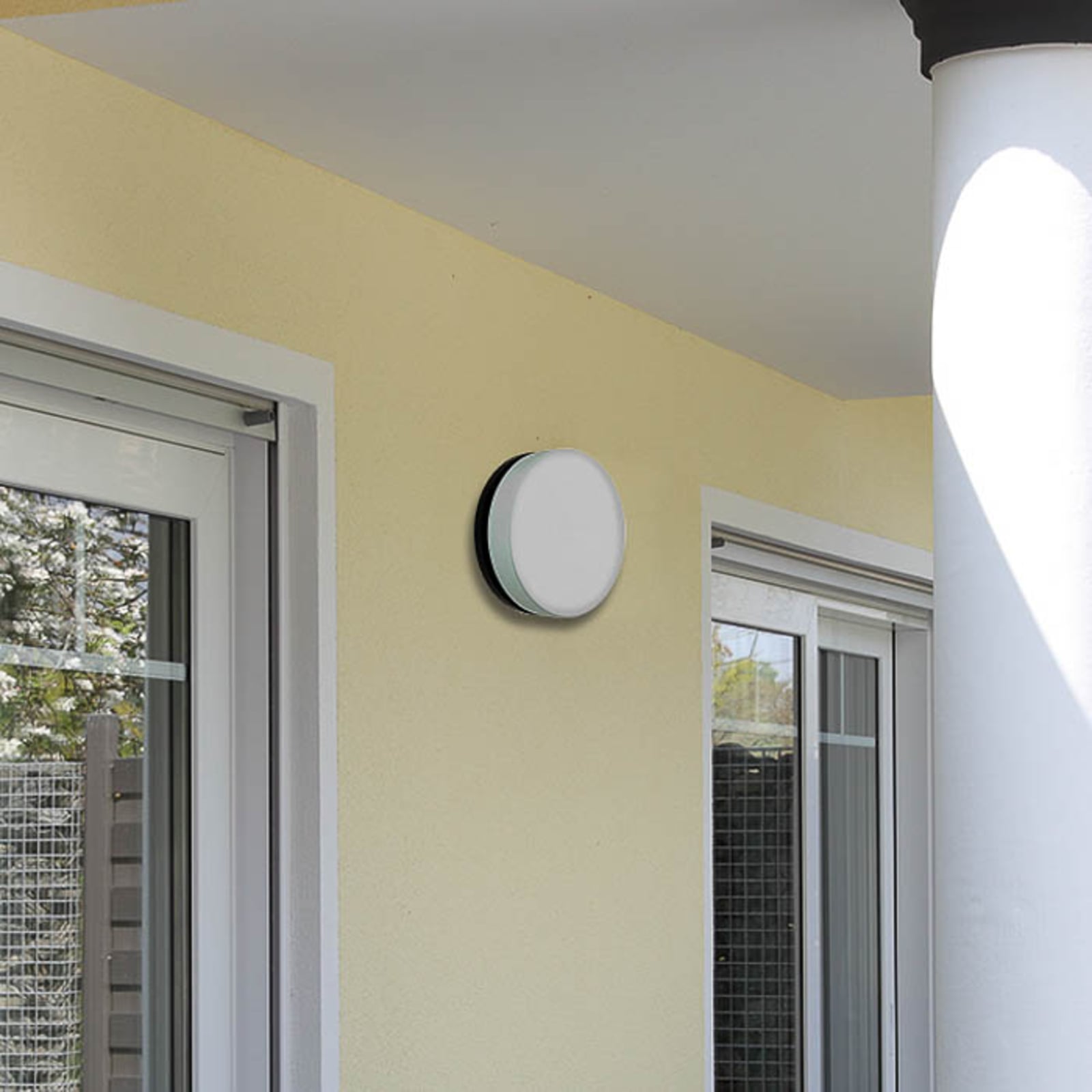 LED utevegglampe 6309 antrasitt opalglass front
