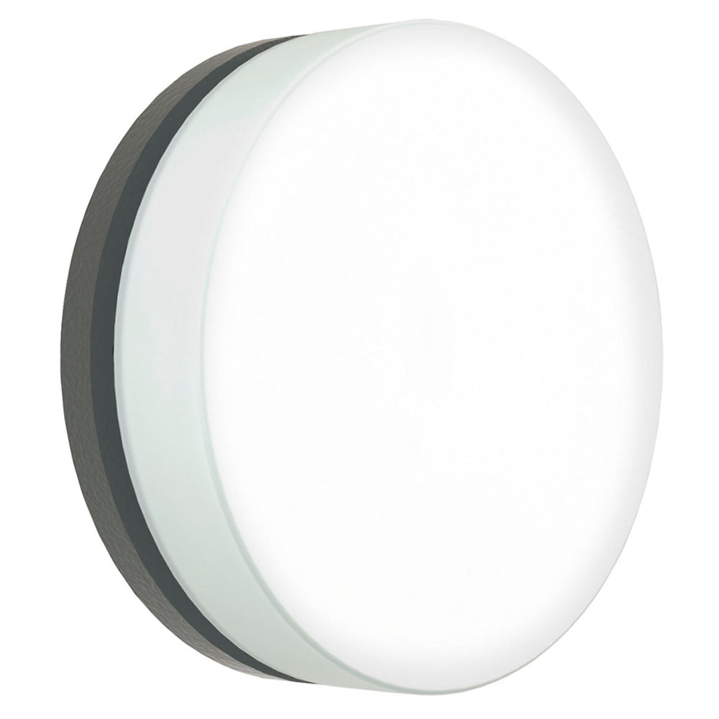 LED utevegglampe 6309 antrasitt opalglass detalj