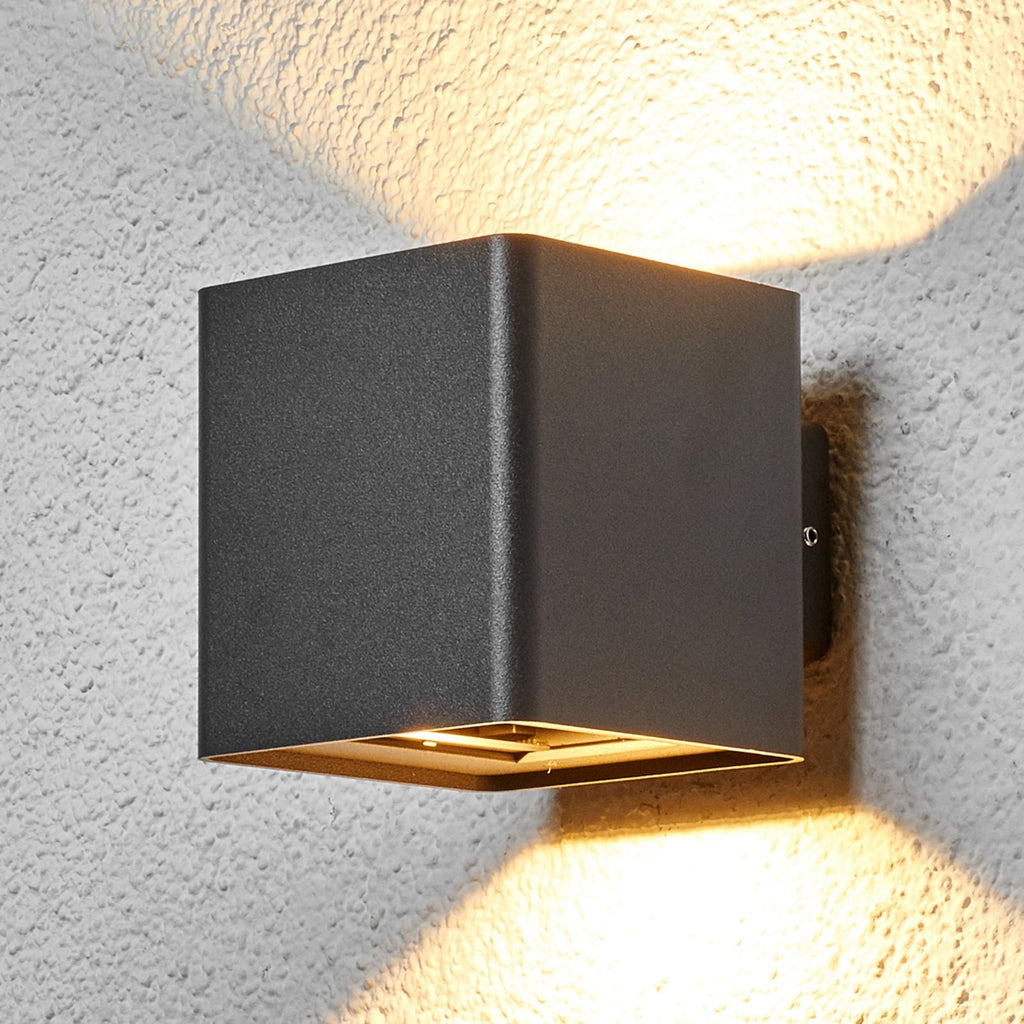 LED utevegglampe Aaron antrasitt opp og ned IP54 14W forfra