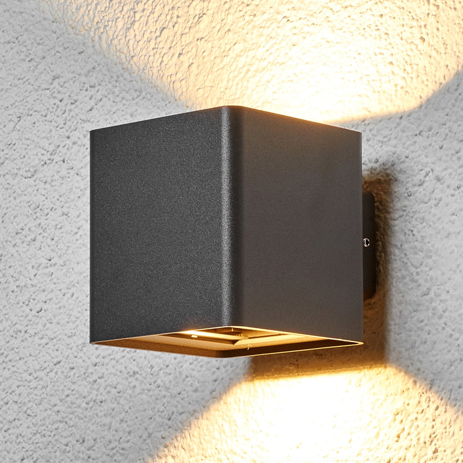 LED utevegglampe Aaron antrasitt opp og ned IP54 14W forfra