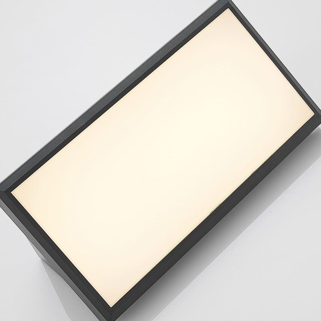 LED utevegglampe Abby med bevegelsessensor mørkegrå IP65 18W sensorinnstilling