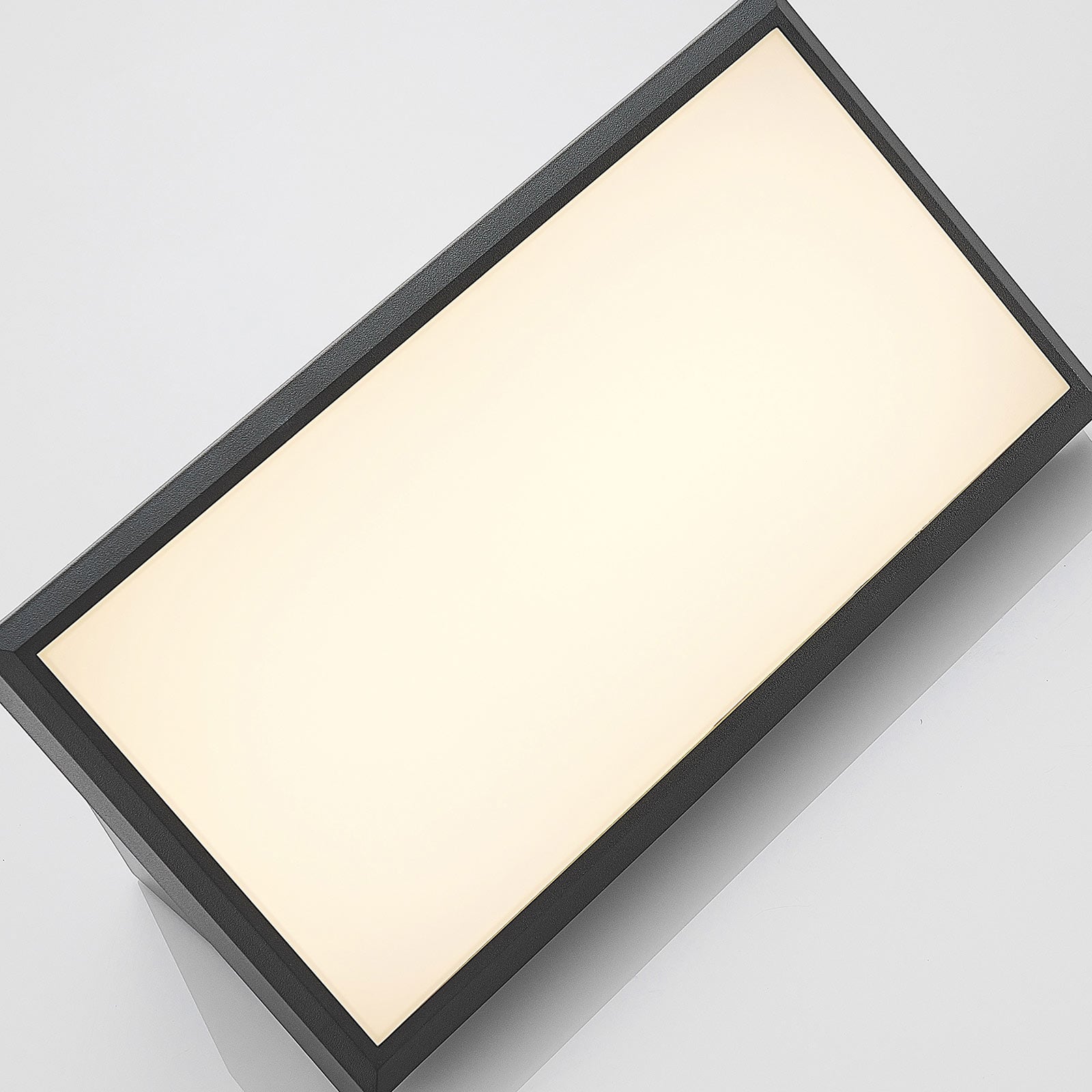 LED utevegglampe Abby med bevegelsessensor mørkegrå IP65 18W sensorinnstilling