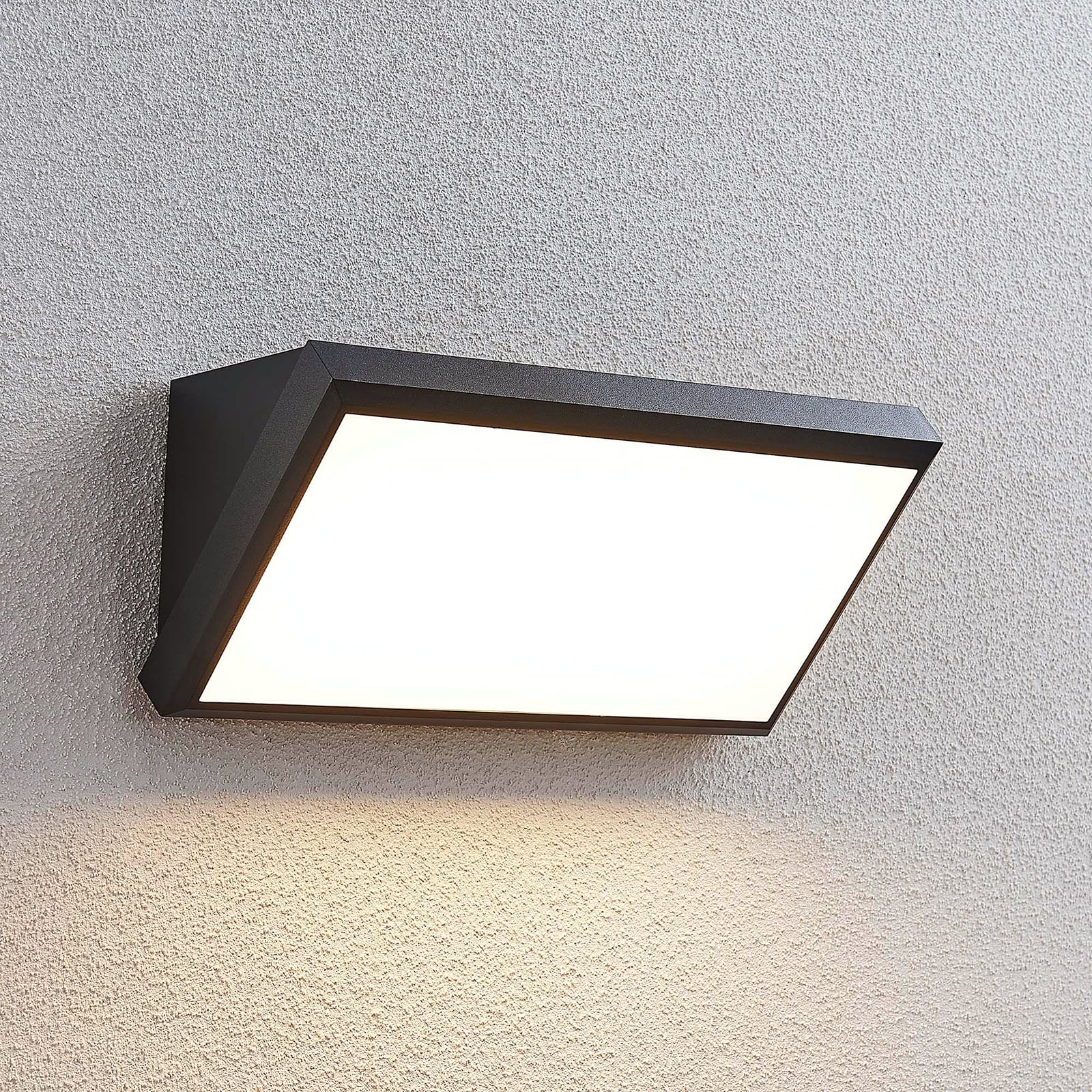 LED utevegglampe Abby mørkegrå plast IP65 18W forfra