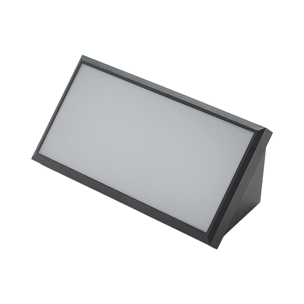 LED utevegglampe Abby mørkegrå plast IP65 18W detalj