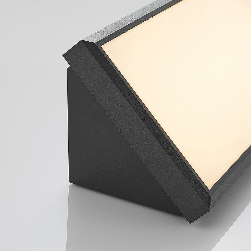 LED utevegglampe Abby mørkegrå plast IP65 18W sideprofil