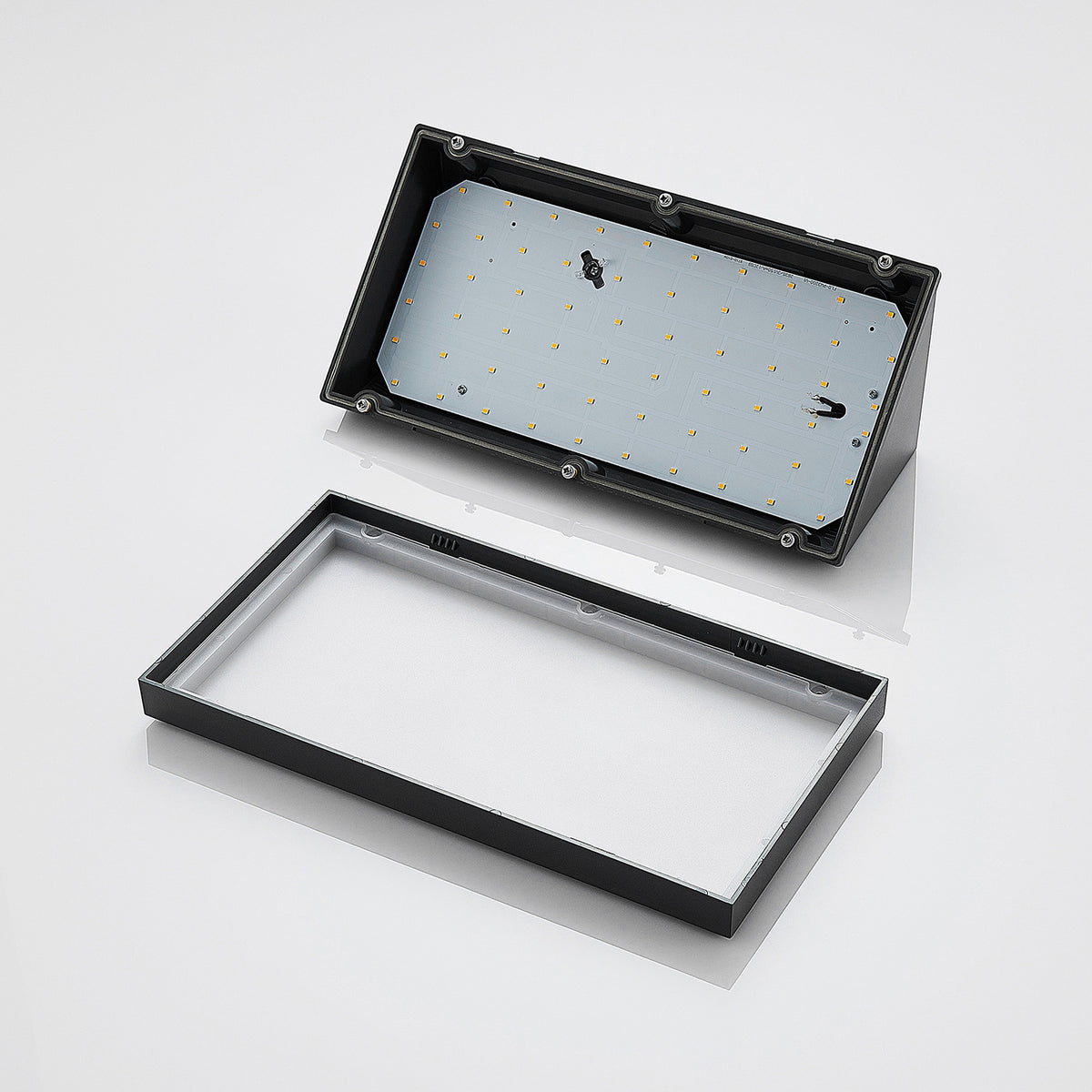 LED utevegglampe Abby mørkegrå plast IP65 18W lys i mørket