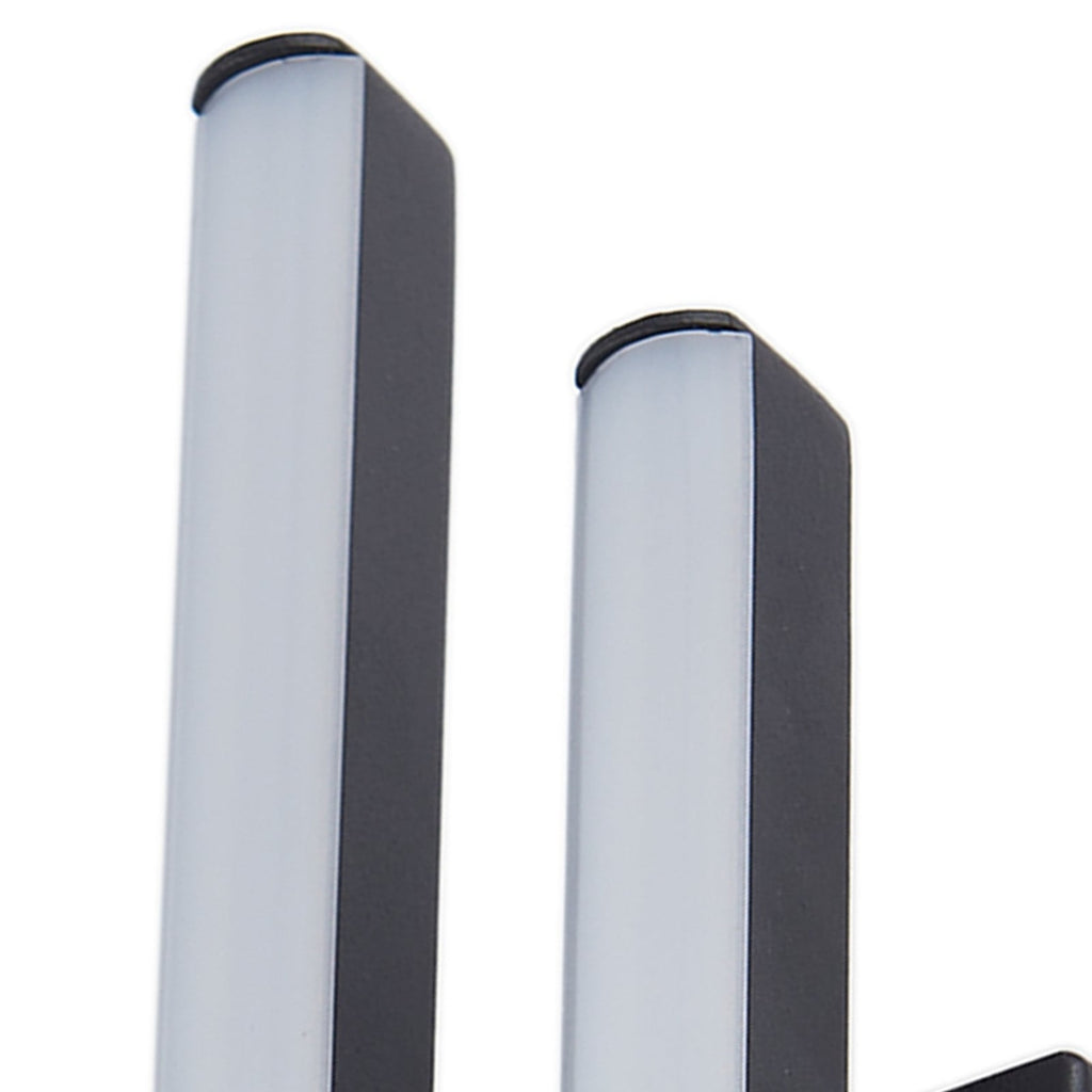 LED utevegglampe Abelia svart aluminium rustfritt stål materiale