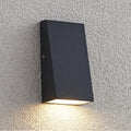 LED utevegglampe Adarey mørkegrå IP54 3W varmhvit forfra