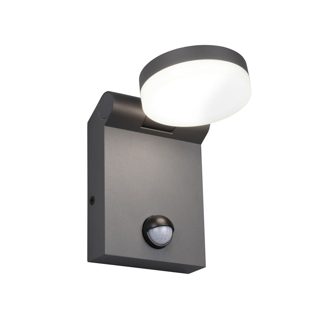 LED utevegglampe Adour antrasitt CCT med bevegelsessensor front