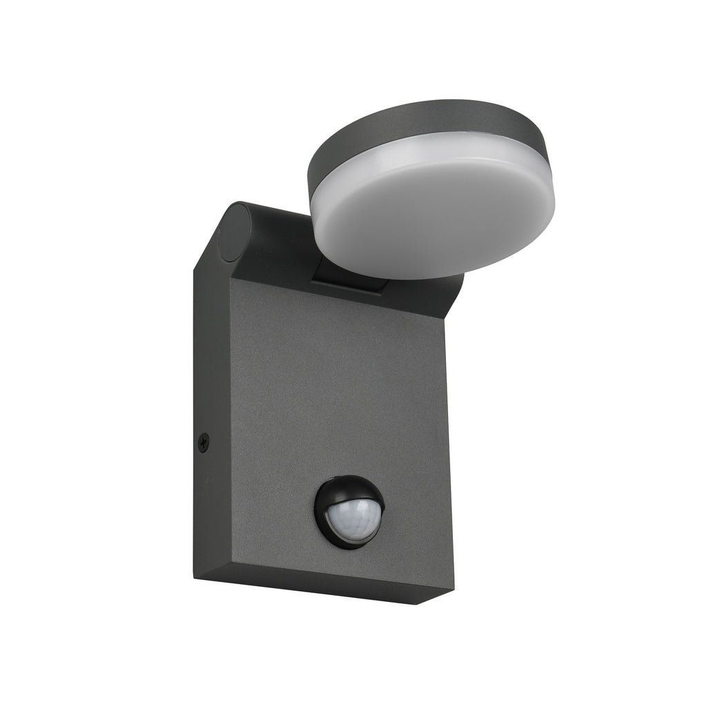 LED utevegglampe Adour antrasitt CCT med bevegelsessensor bakside
