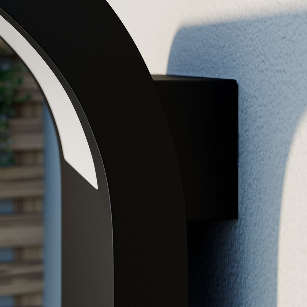 LED utevegglampe Advik antrasitt aluminium IP65 10,8W montert på vegg