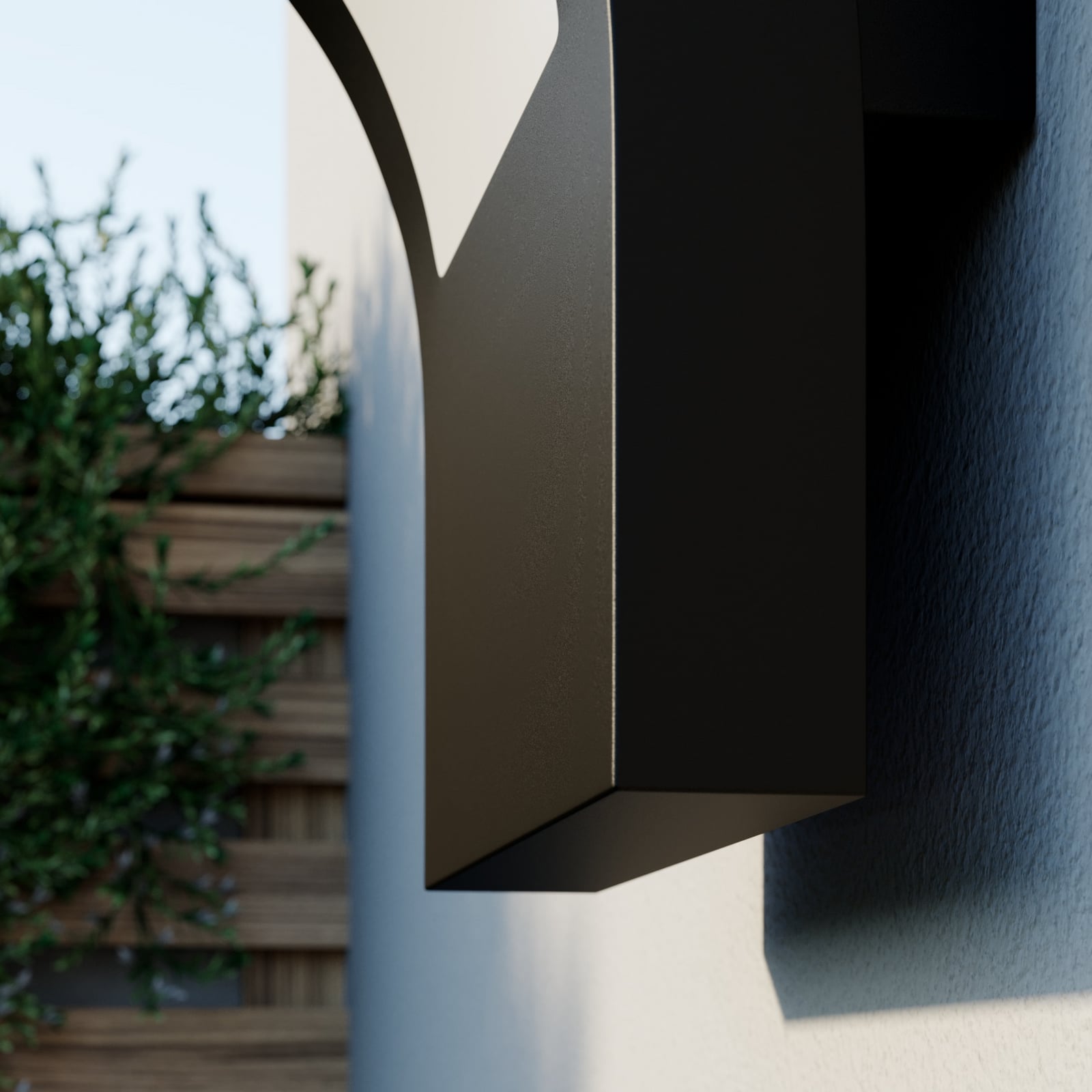 LED utevegglampe Advik antrasitt aluminium IP65 10,8W nærbilde av LED-lys