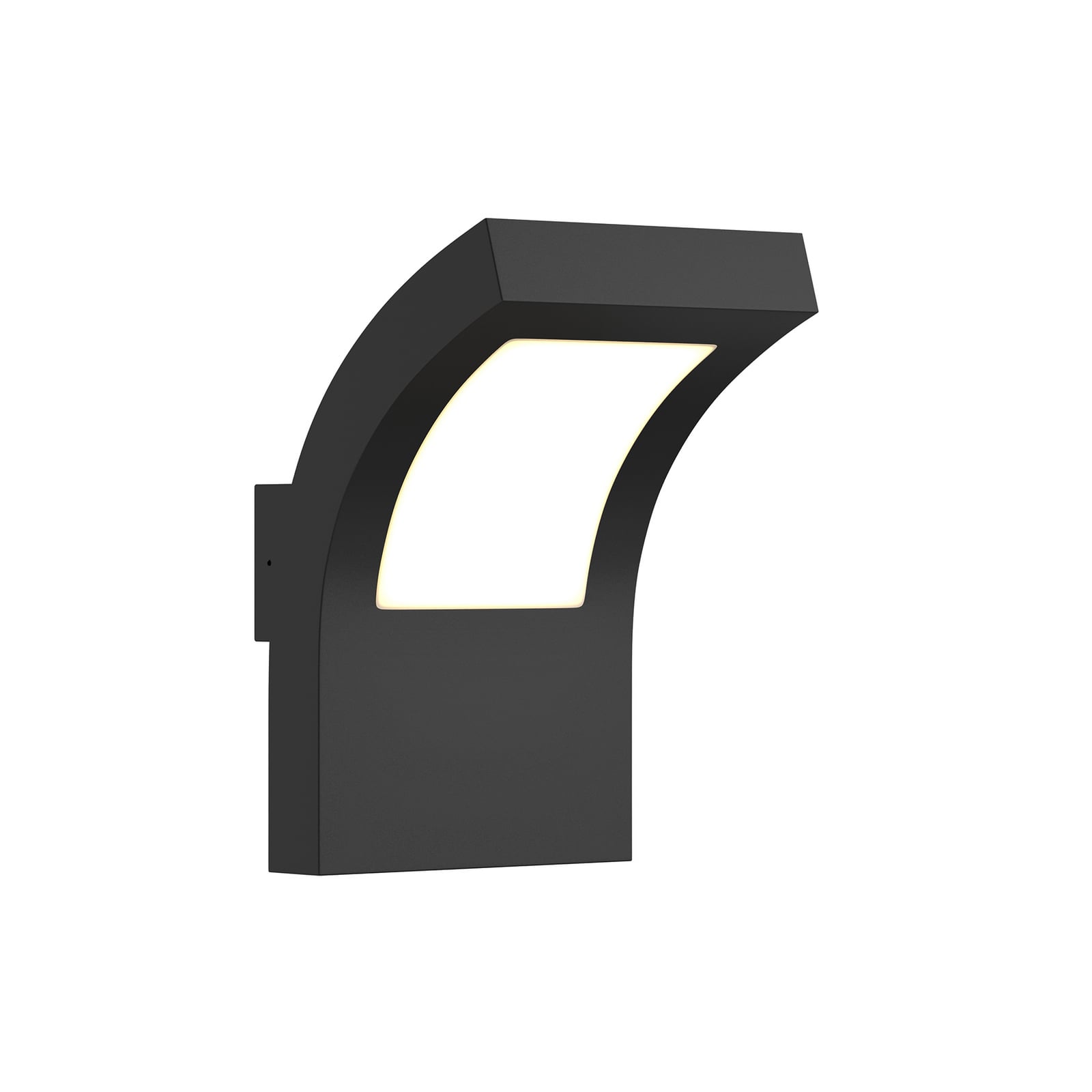 LED utevegglampe Advik antrasitt aluminium IP65 10,8W sideprofil