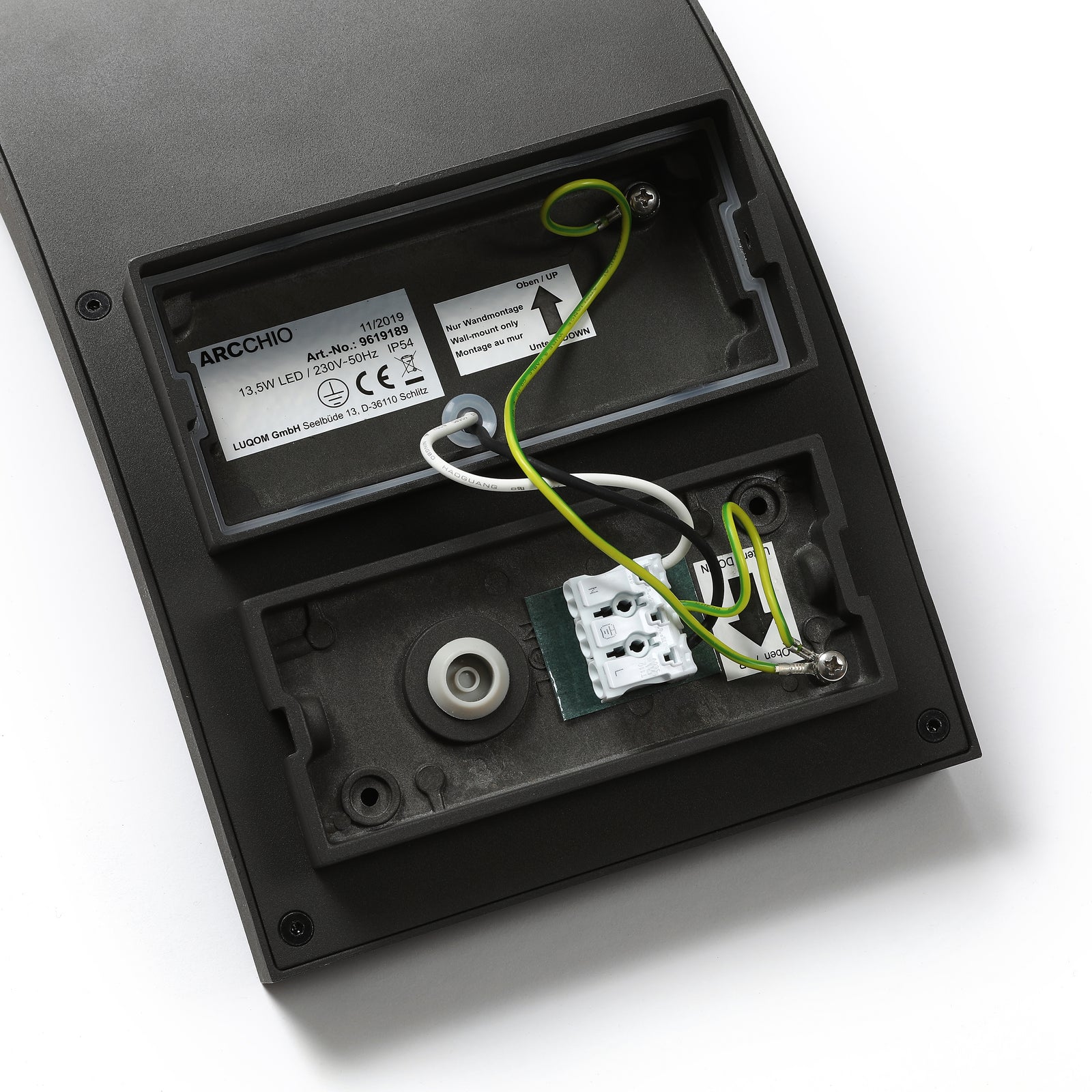 LED utevegglampe Advik visning av IP54 merking