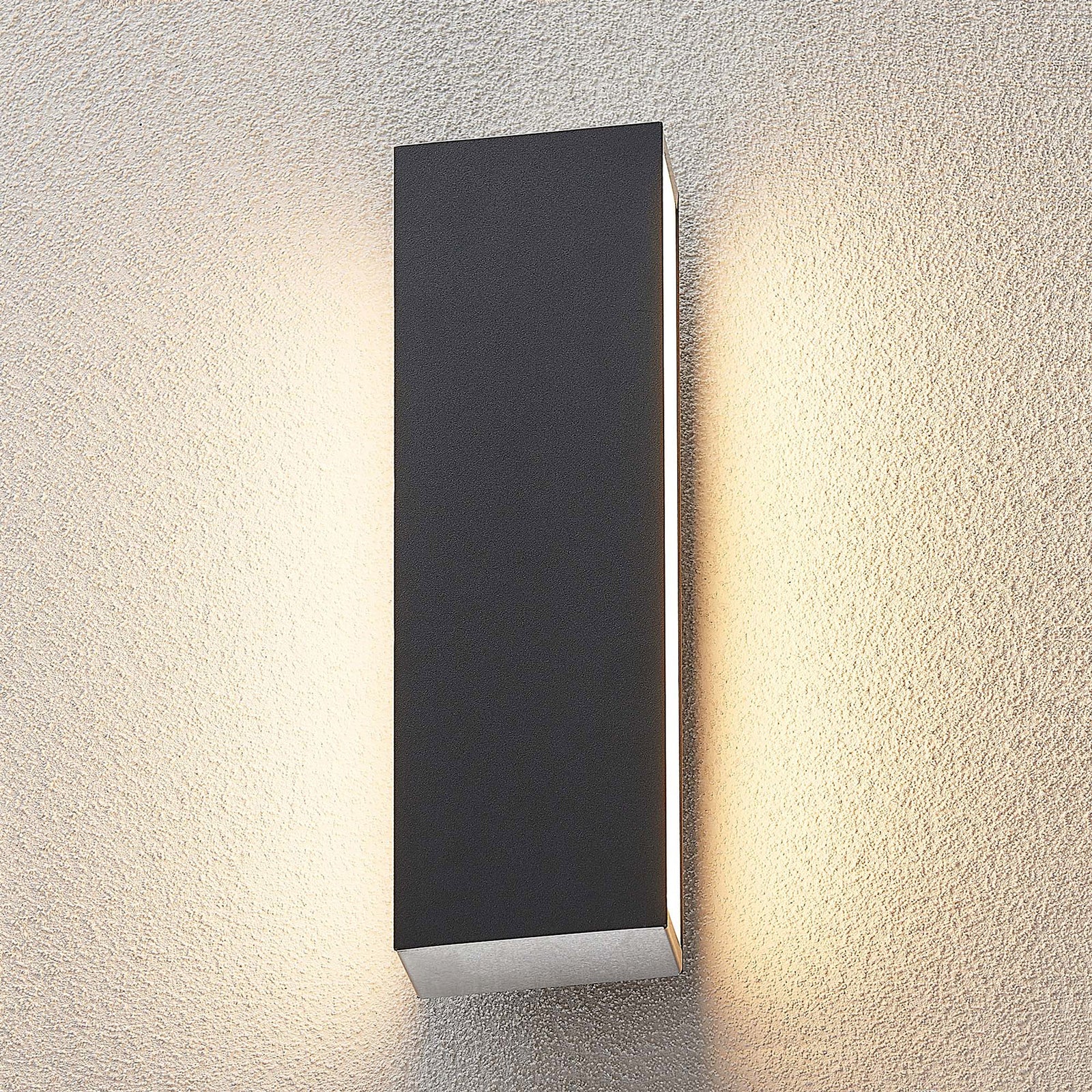 Nærbilde av LED utevegglampe Aegisa antrasitt 37 cm IP54