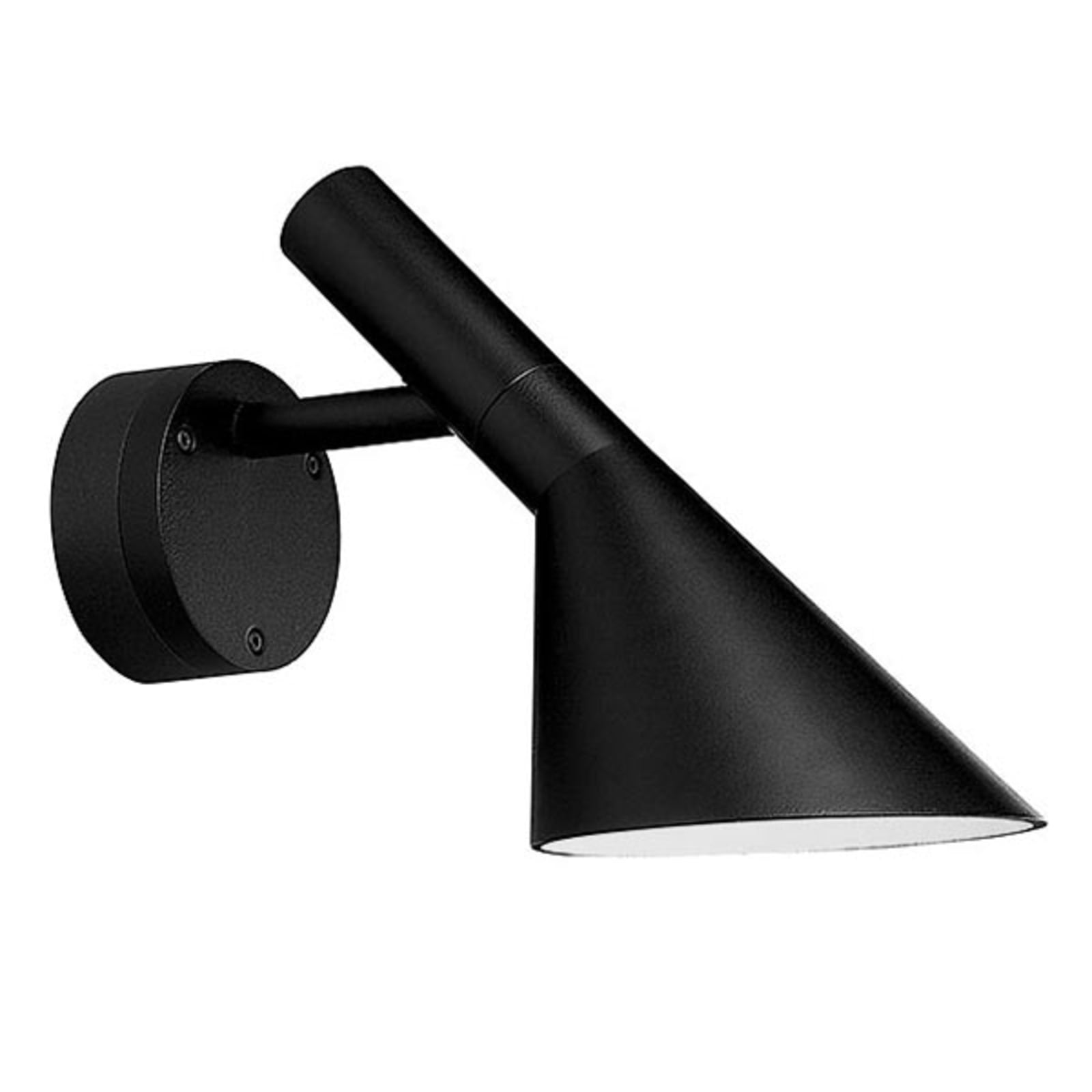 Baksiden av LED utevegglampe AJ 50 svart aluminium
