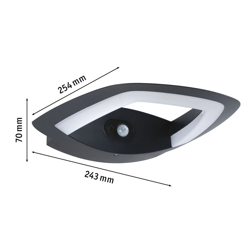 LED utevegglampe Akena detalj av bevegelsessensor