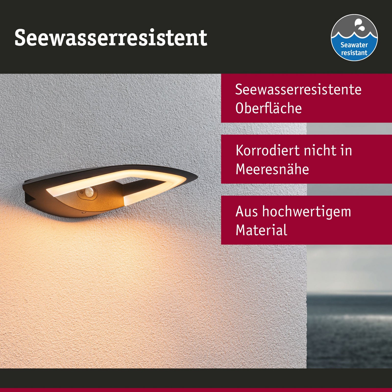 LED utevegglampe Akena installasjonsdetalj med QuickPlug