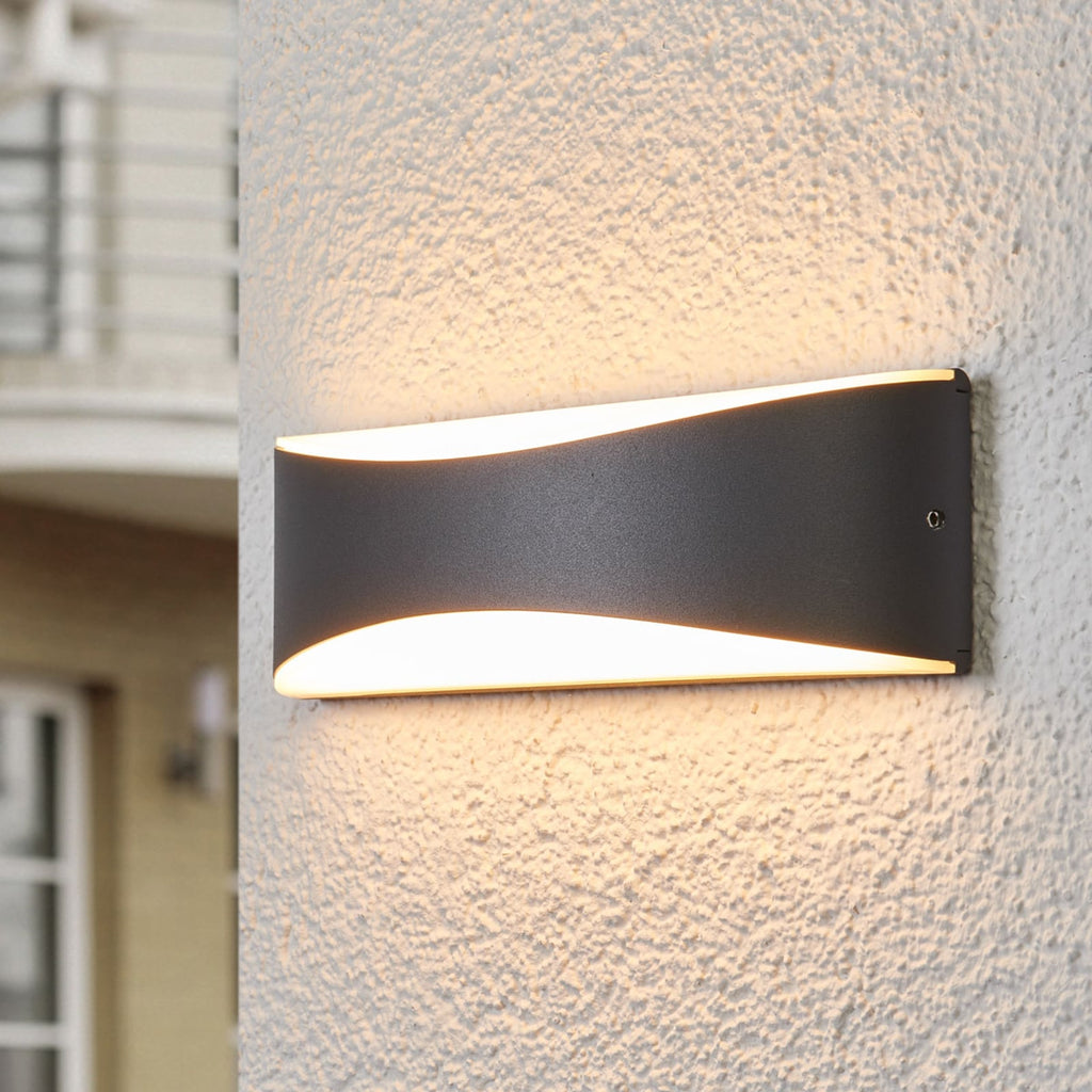LED utevegglampe Akira antrasitt opp og ned forside