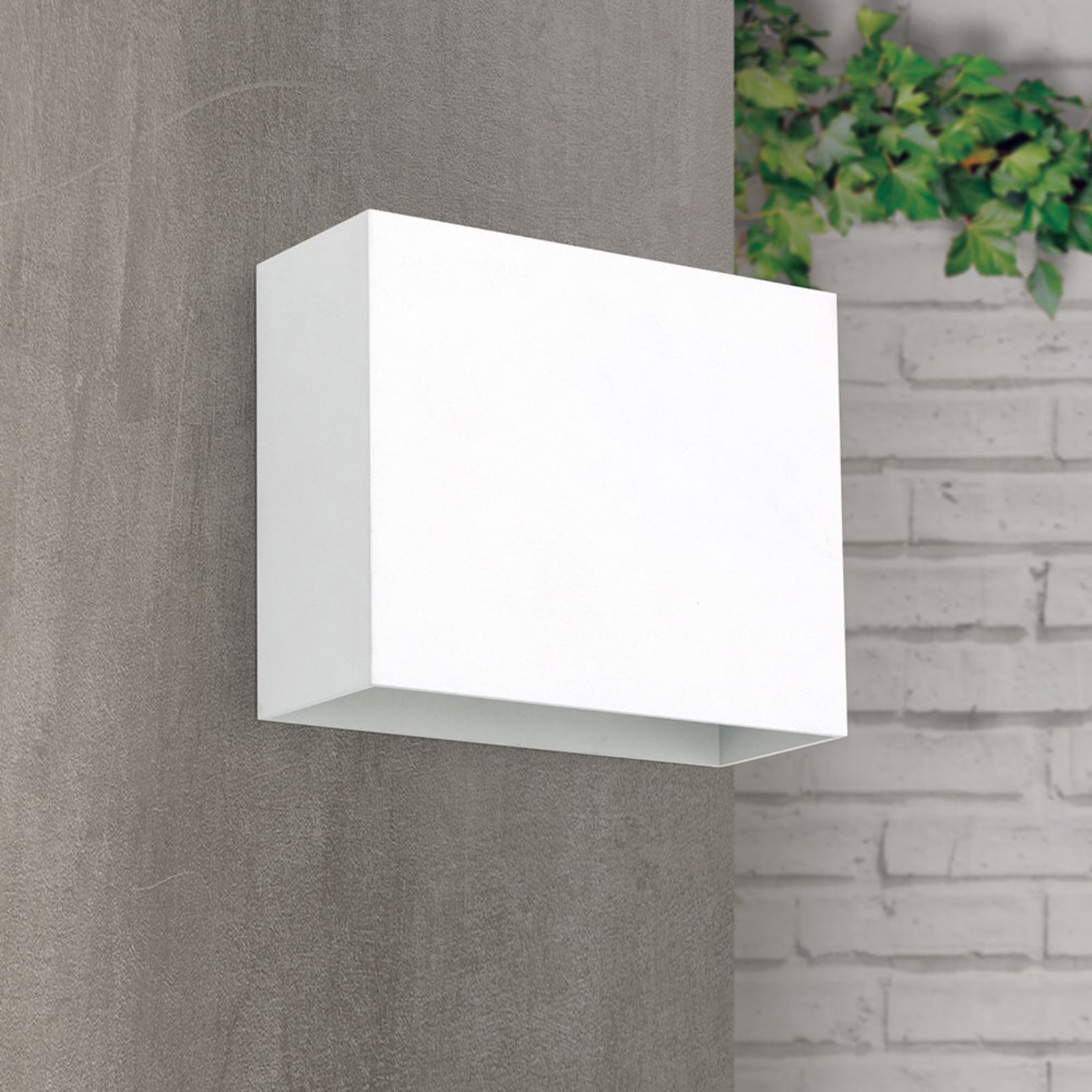 LED utevegglampe Akzent hvit aluminium detalj