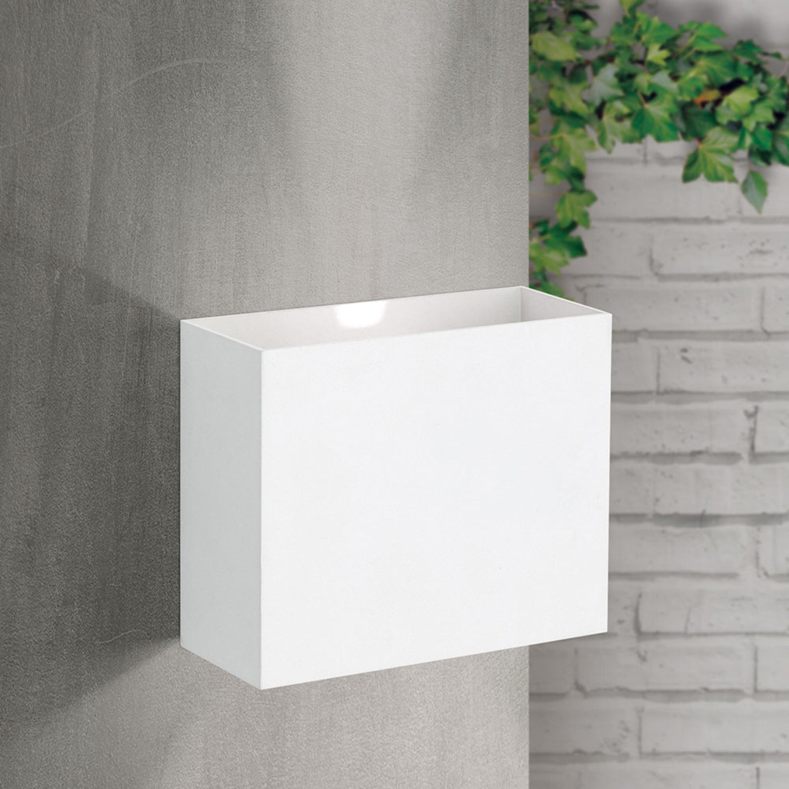 LED utevegglampe Akzent hvit aluminium montert